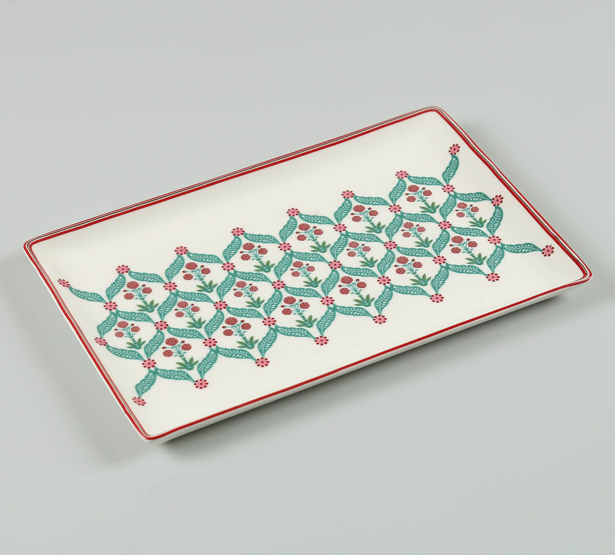 Blooming Dahlia Large Rectangle Platter