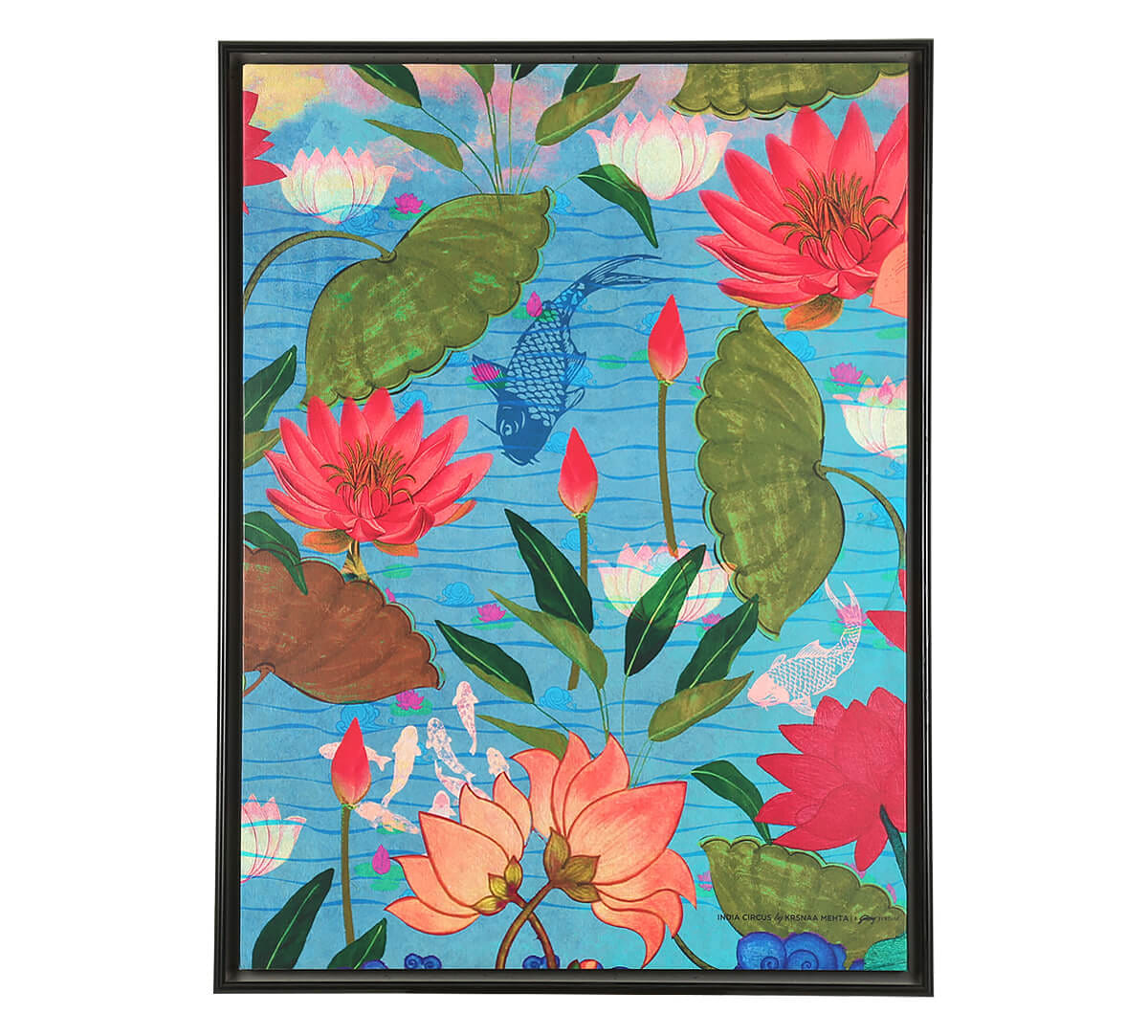 Blossomy Mosaic Canvas Framed Wall Art
