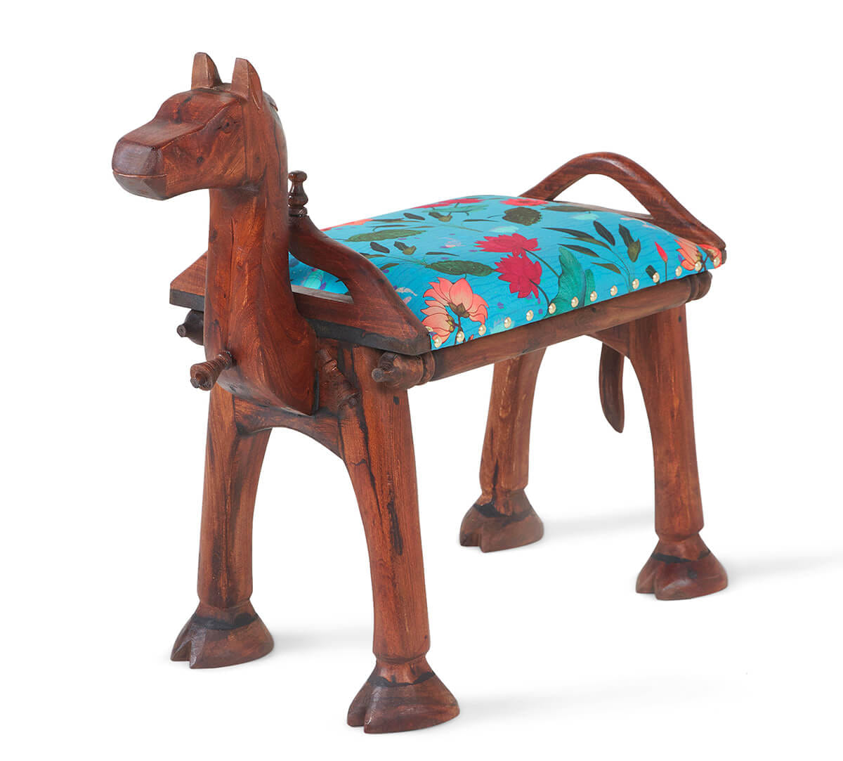 Blossomy Mosaic Camel Pouffe