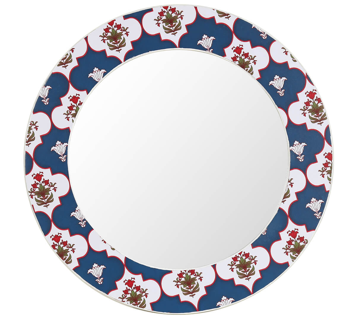 Blue Lattice Treasures Wall Mirror