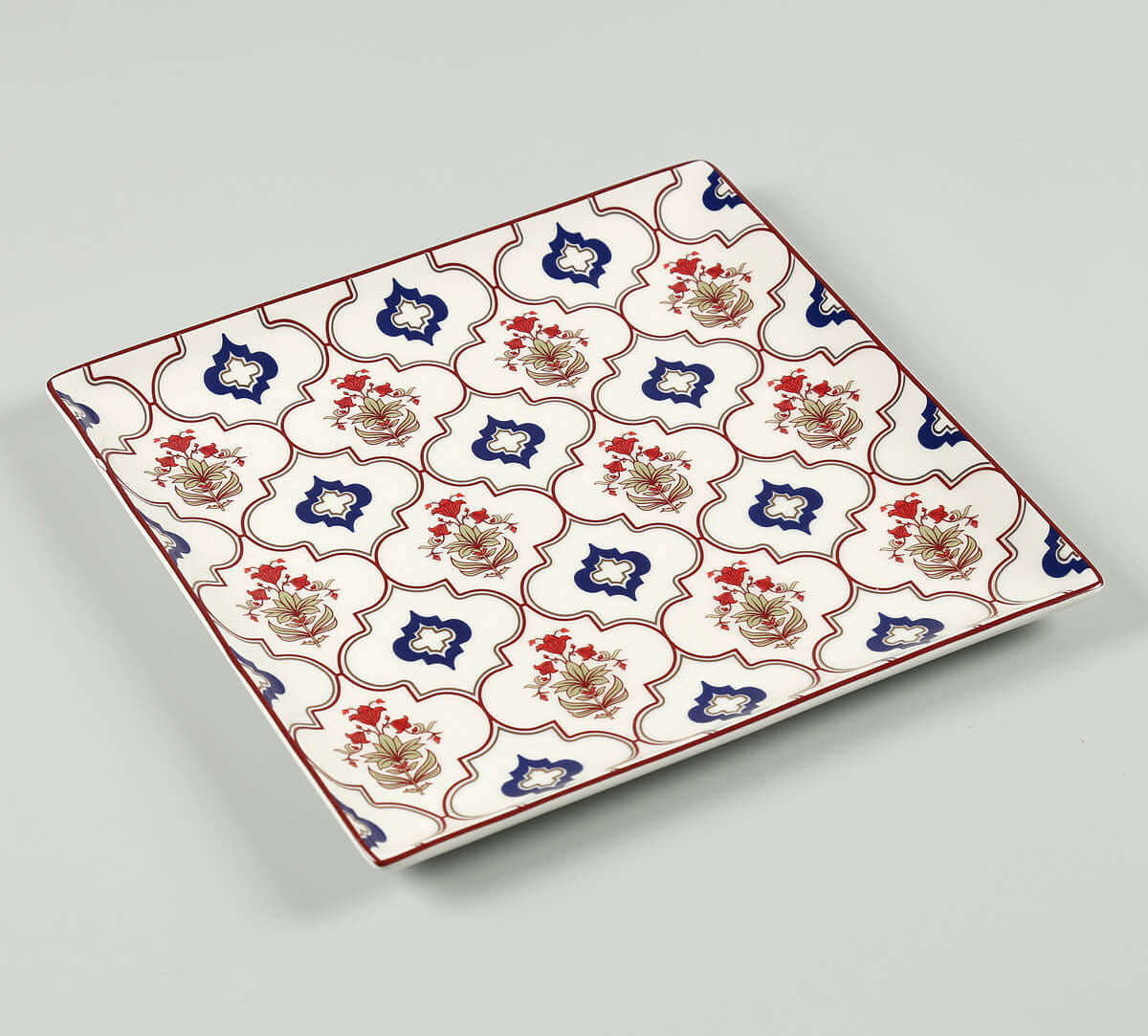 Blue Lattice Treasures Large Platter