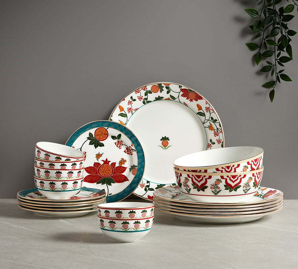 Blushed Orchard Dinner Set - 20 Pieces
