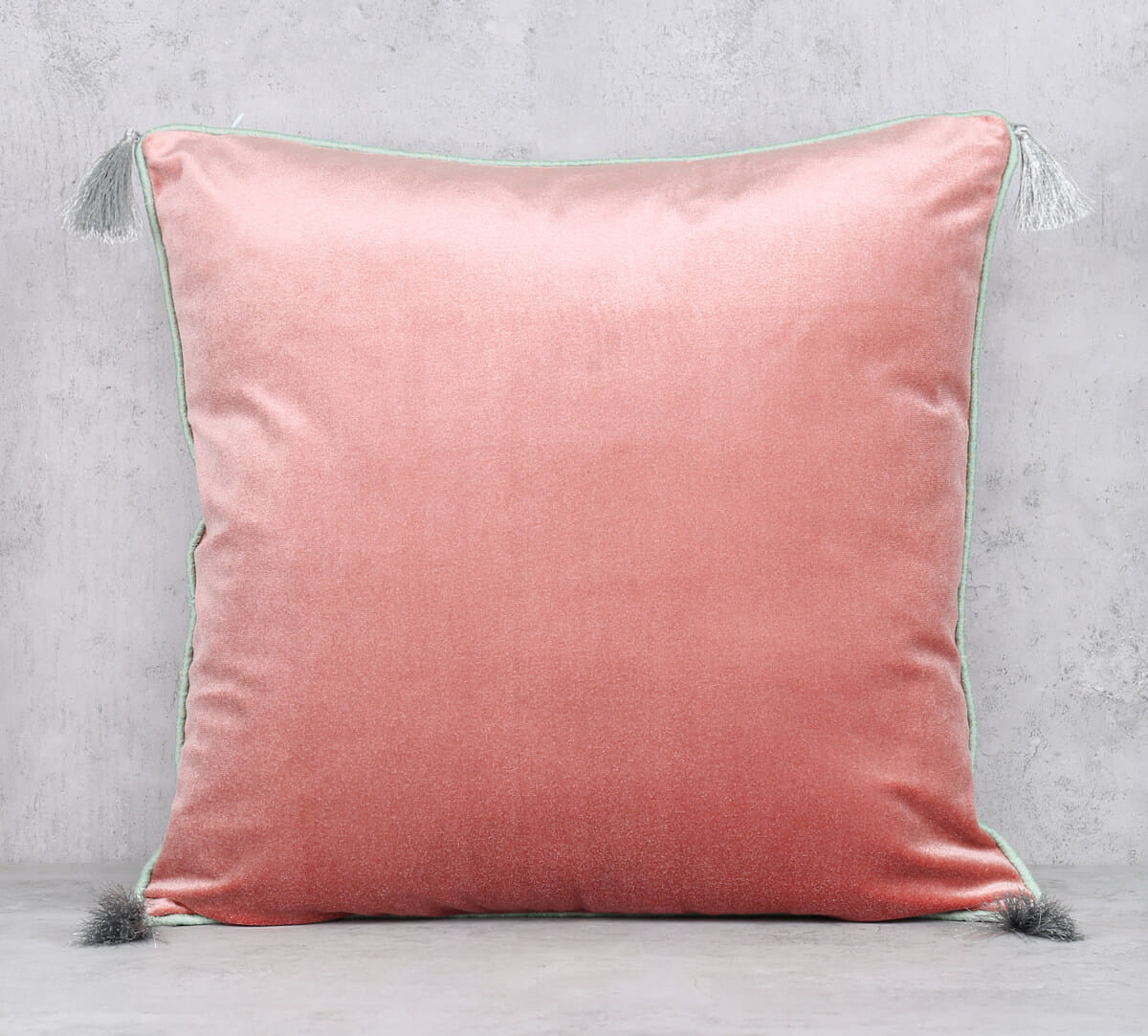 Candlelight Peach Tassel Cushion Cover