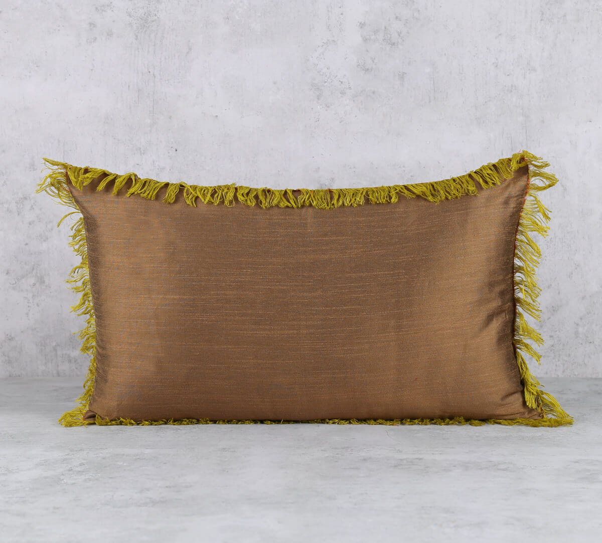 Caramel Fringe Cushion Cover