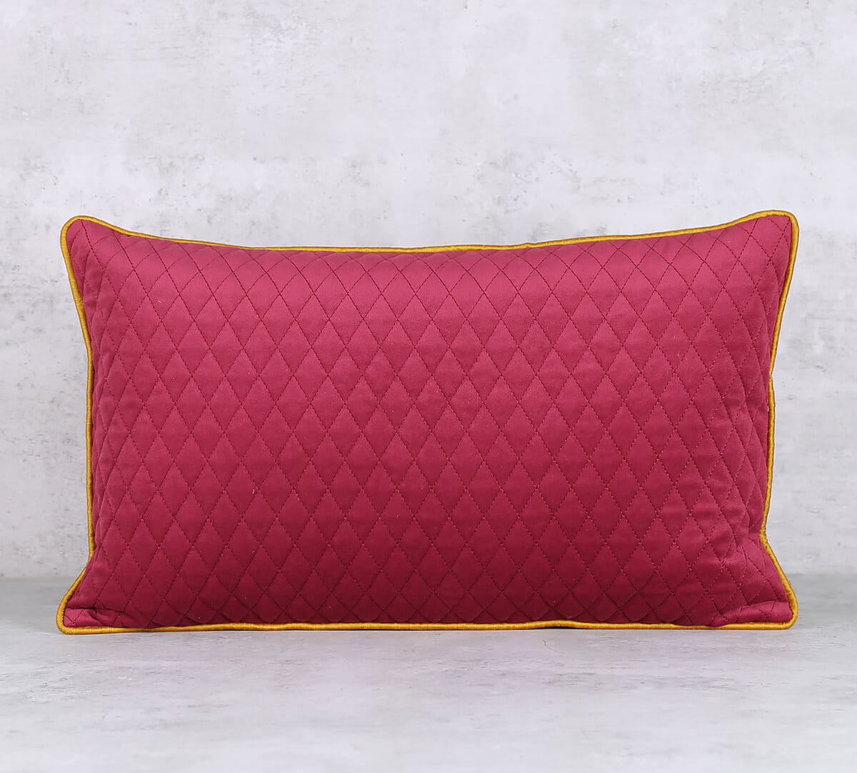 Carmine Spades Diamond Quilted Cushion Cover