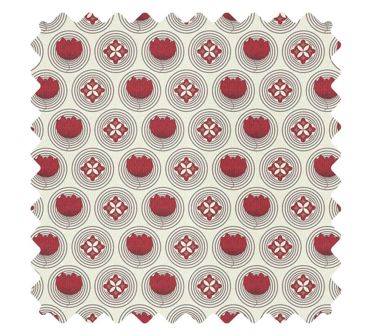 Carmine Sphere Fabric