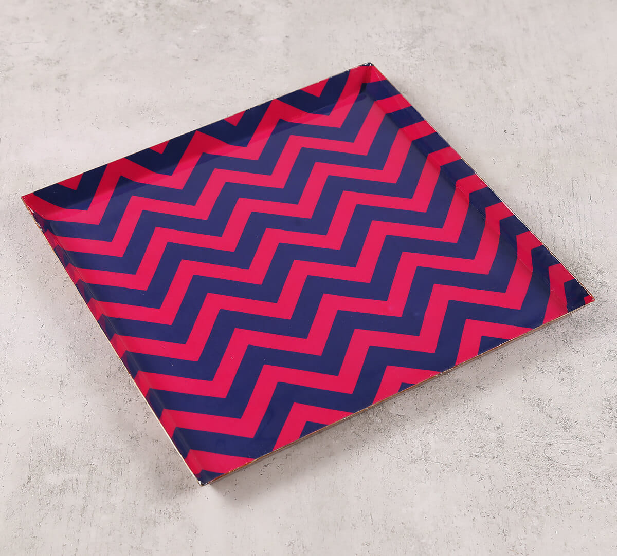 Chevron Melavo Steel Platter