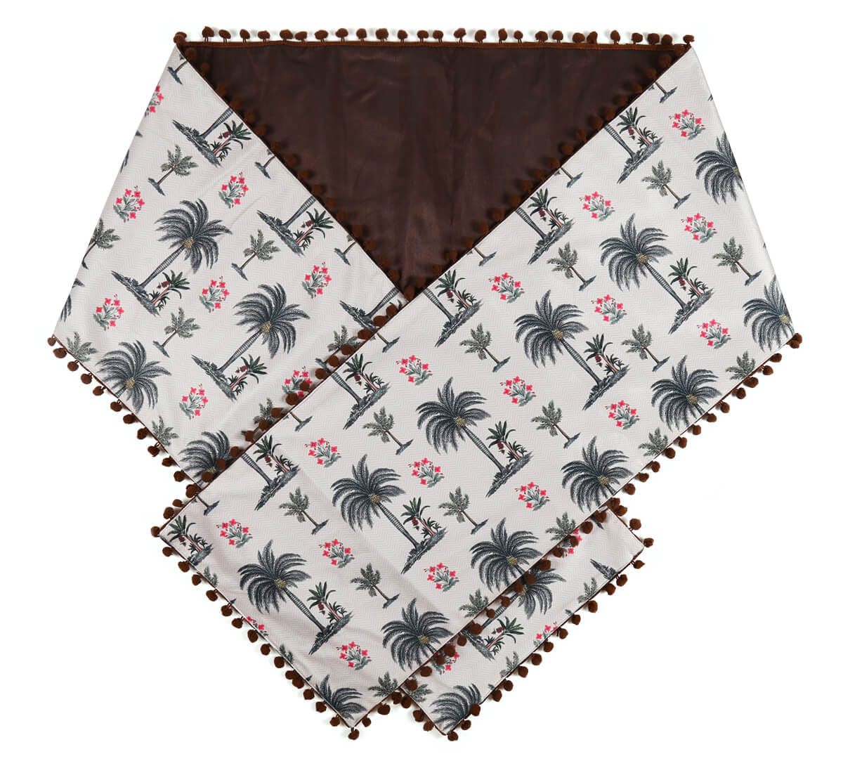 Chevron Palms Micro Velvet Bed and Table Runner