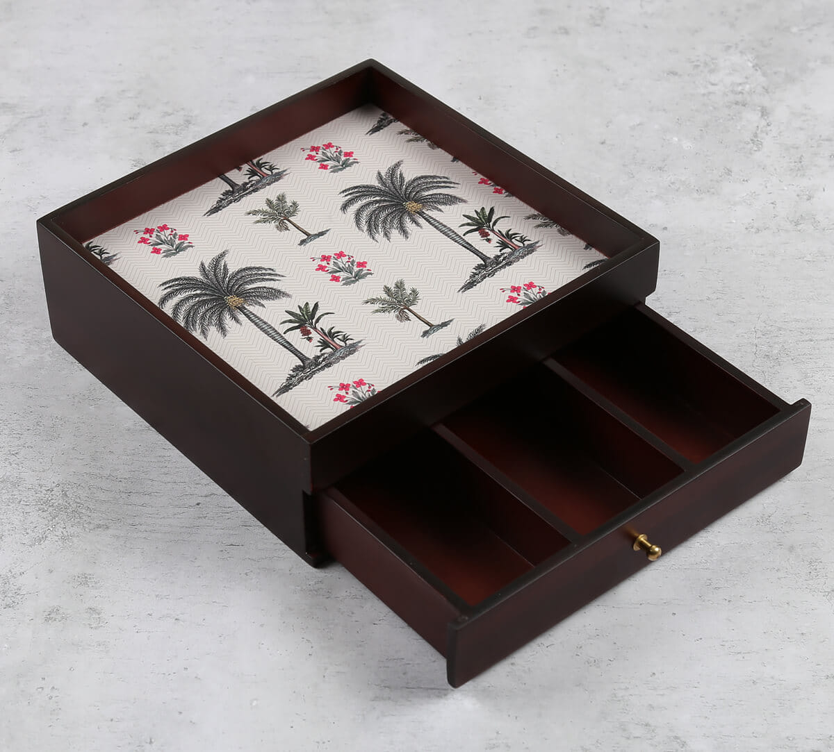 Chevron Palms Cutlery Organizer
