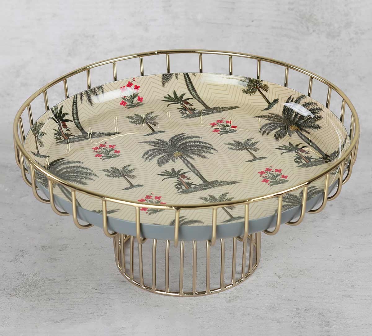 Chevron Palms Iron Cake Stand