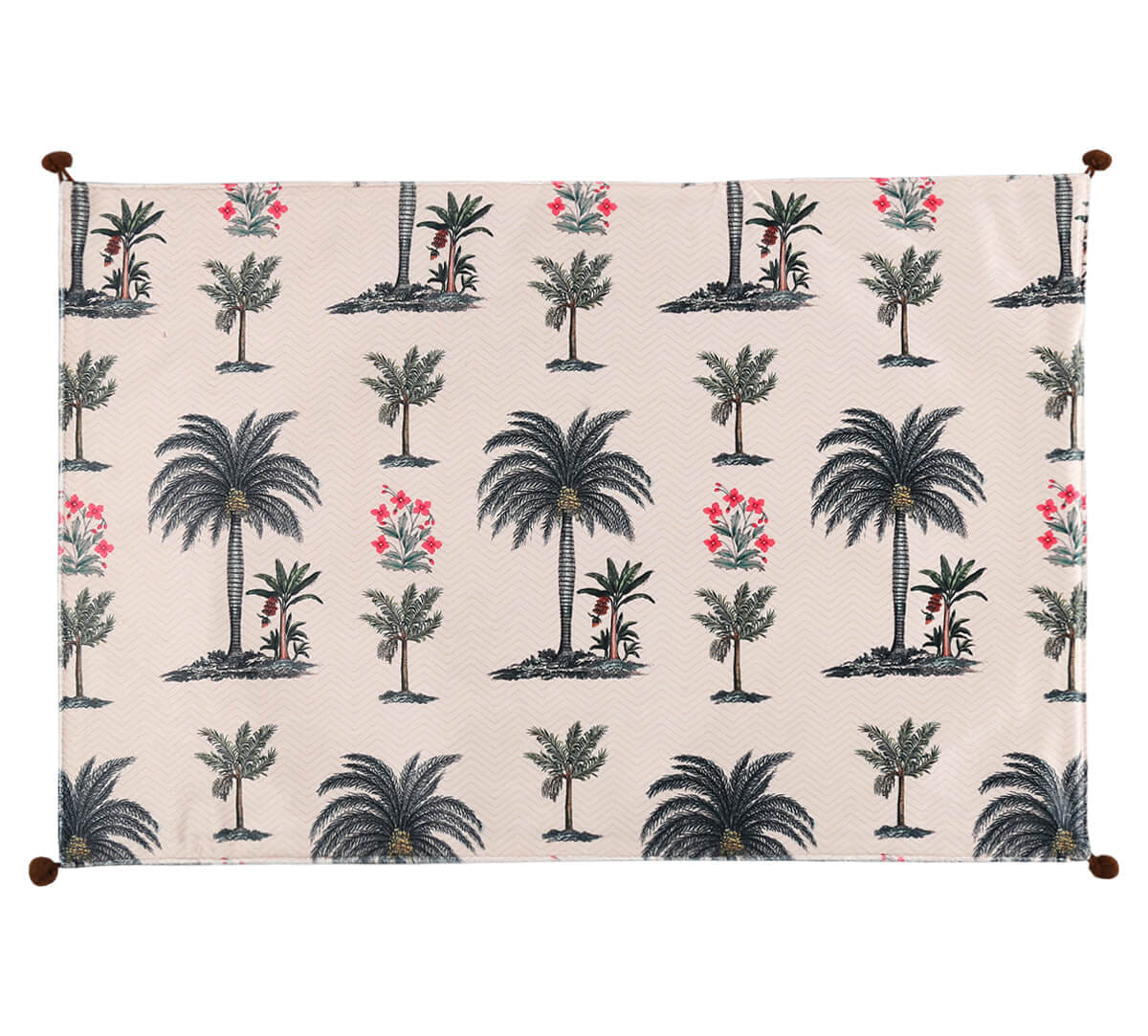 Chevron Palms Micro Velvet Table Mats Set of 6