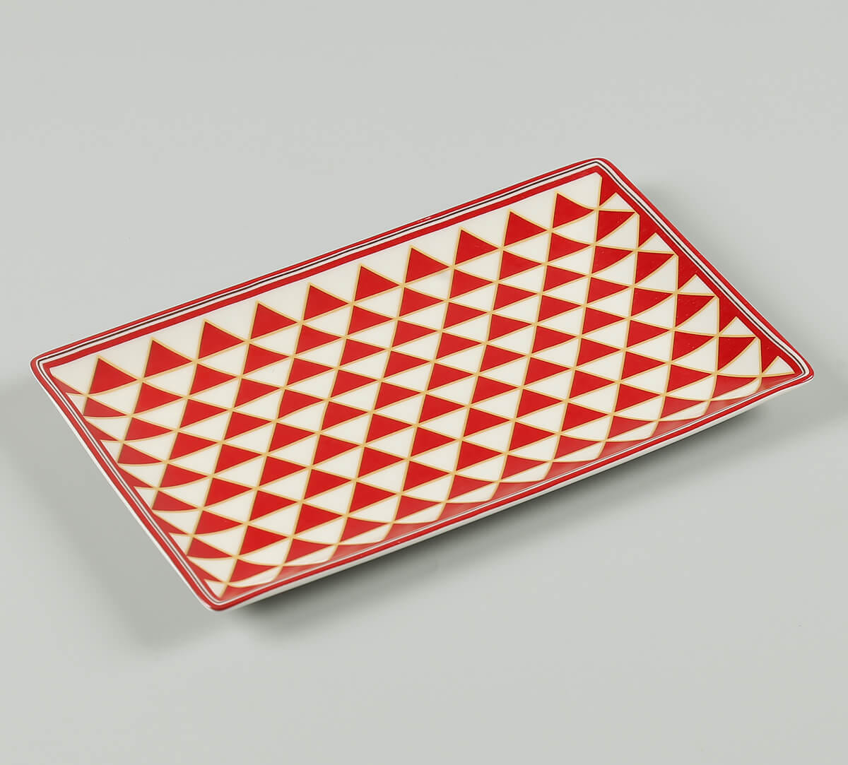 Chevron Palms Small Rectangle Platter