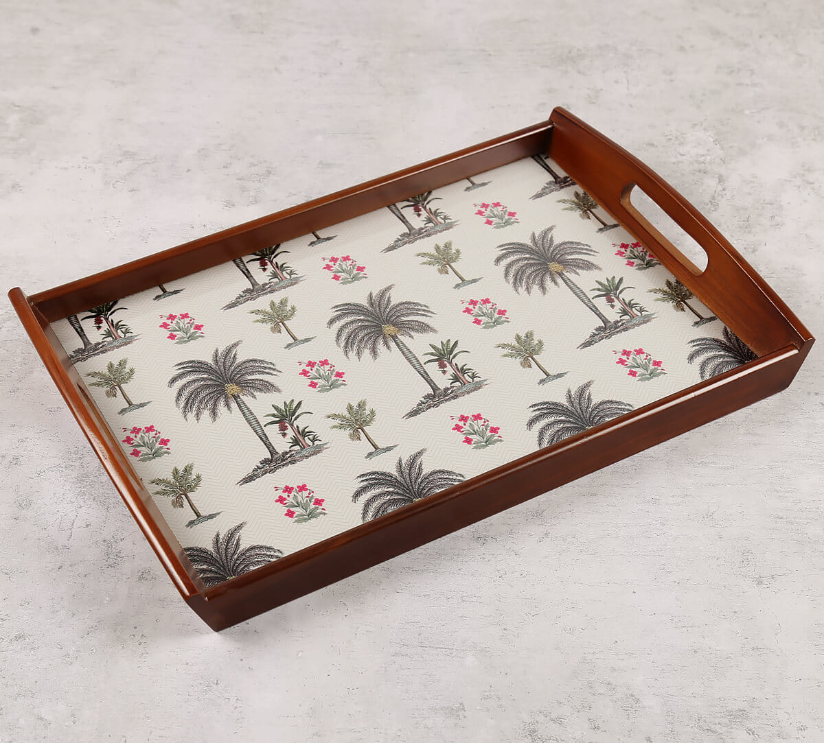 Chevron Palms Trays Set of 3