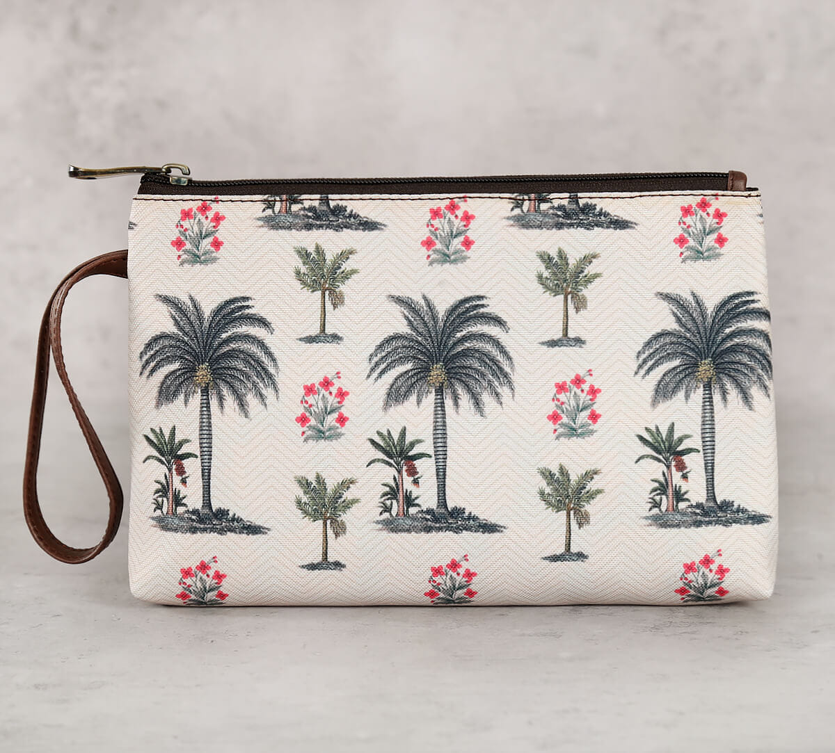 Chevron Palms Utility Pouch