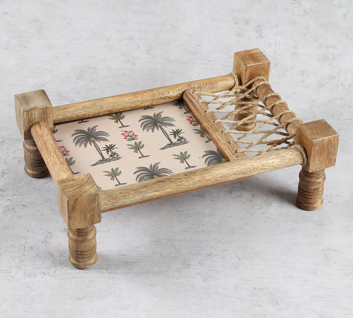 Chevron Palms Wooden Platter