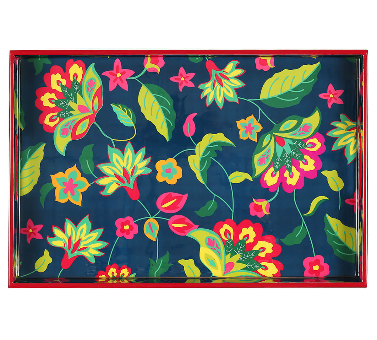 Cyanic Pop Burst Rectangle Serving Tray