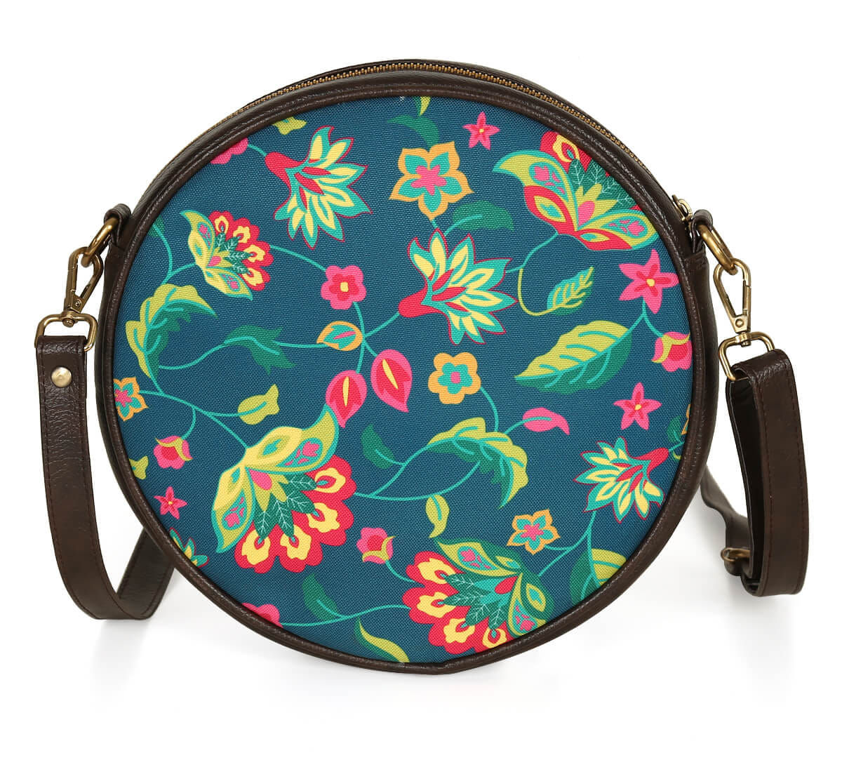 Cyanic Pop Burst Round Crossbody Bag