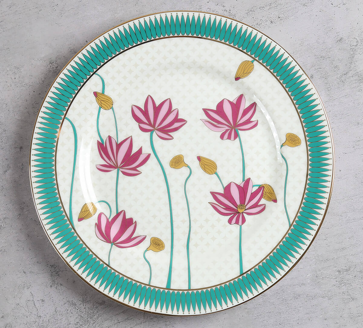 Emerald Blossom Dinner Plate Set of 2