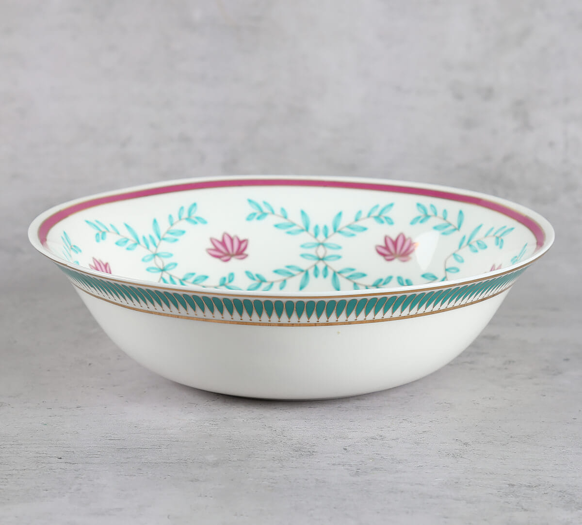 Emerald Blossom Serving Bowl