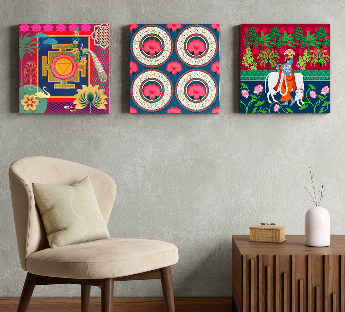 Eternal Homeland Canvas Wall Art Set of 3