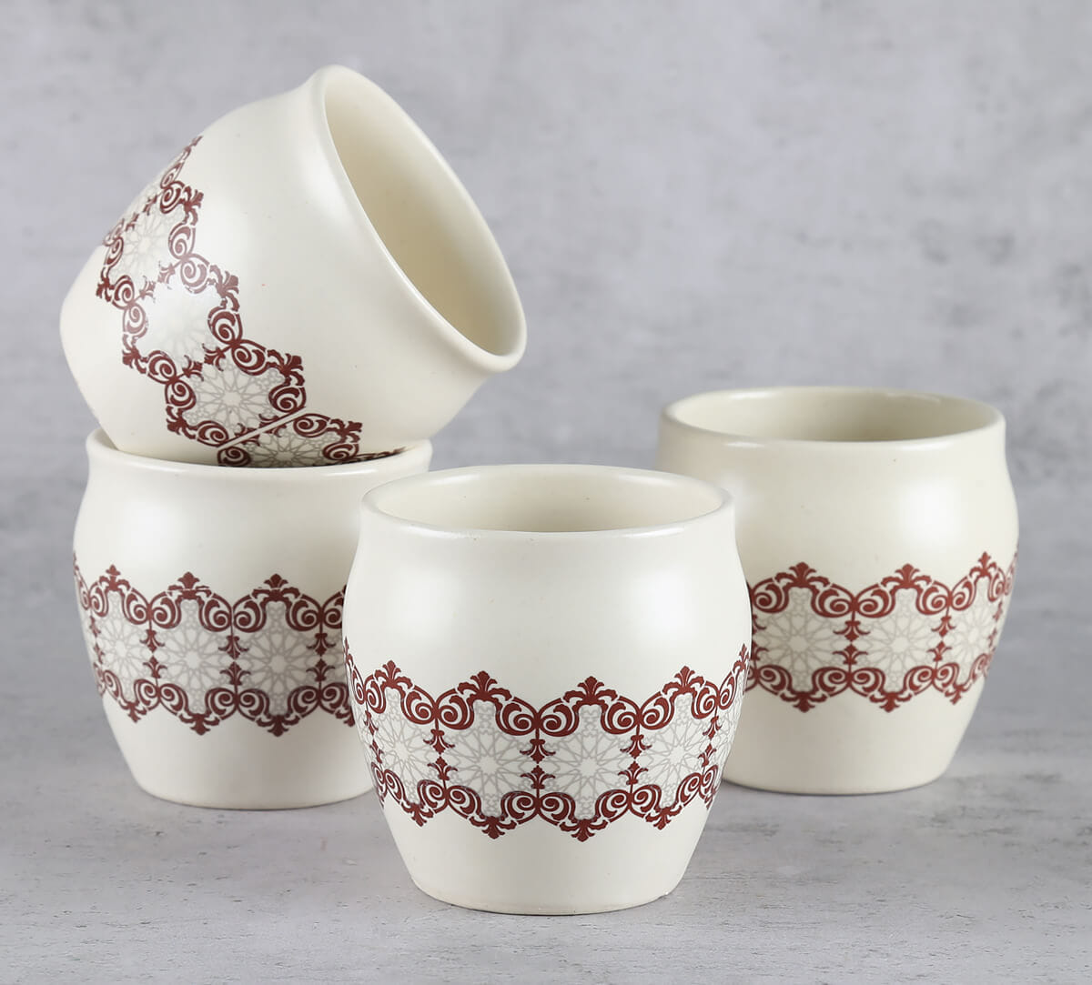 Flight of Birds Kullad (Set of 4)
