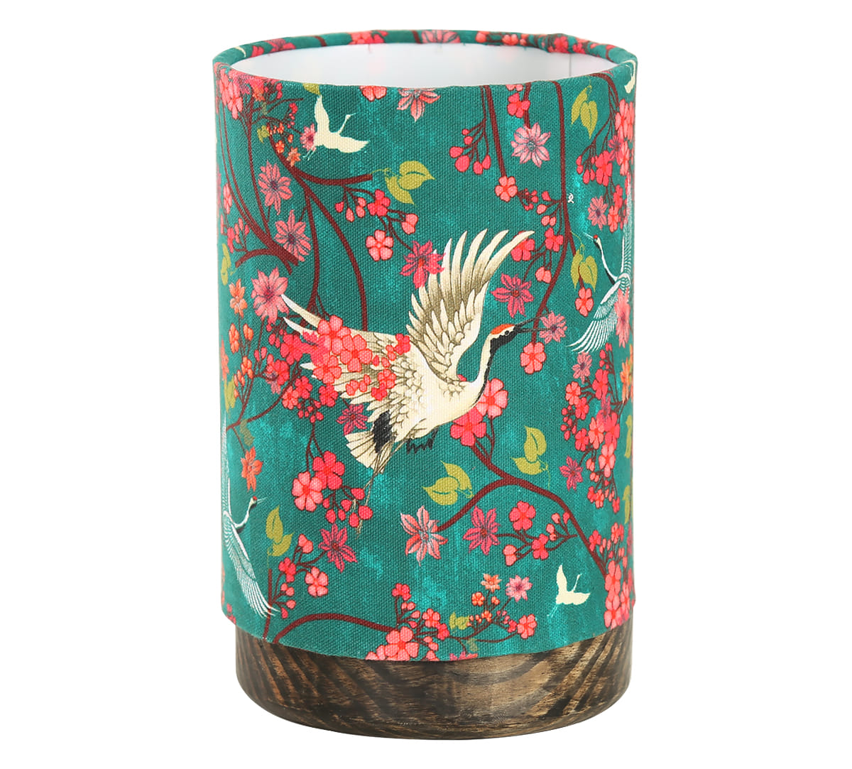 Flight of Cranes Cylindrical Table Lamp