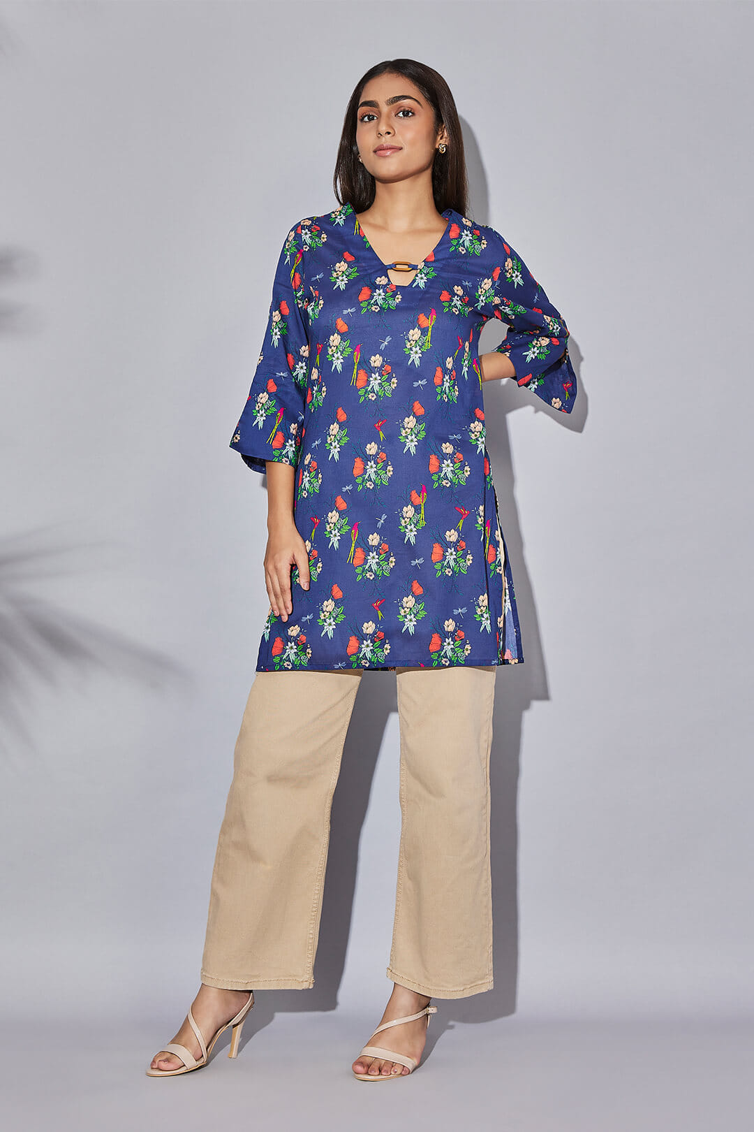 Floral Fascination Kaftan Kurti Short