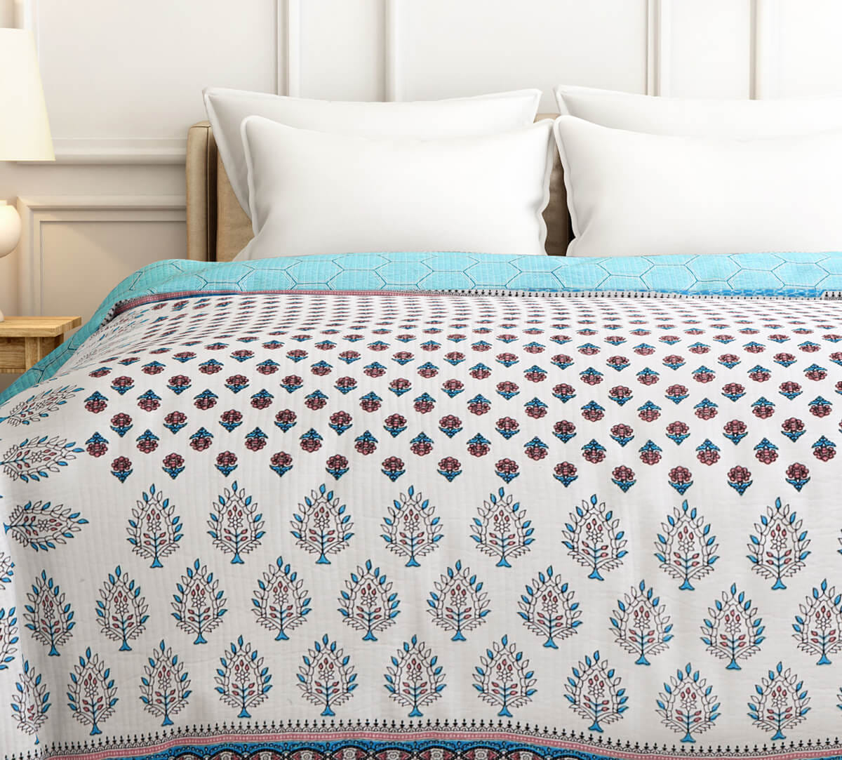 Floral Fusion Quilted Bed Cover Set