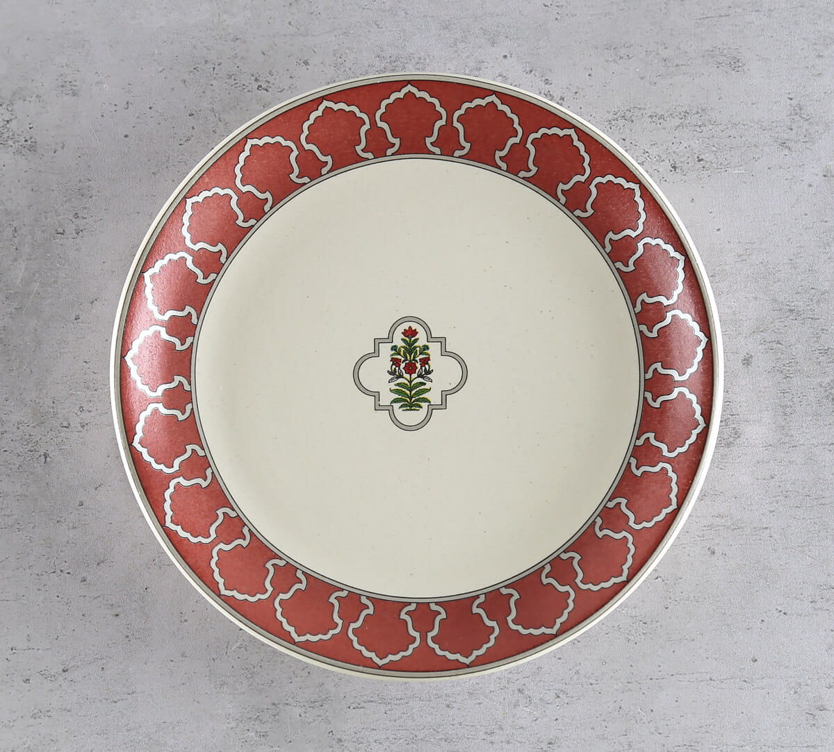 Floral Lattice Quarter Plate