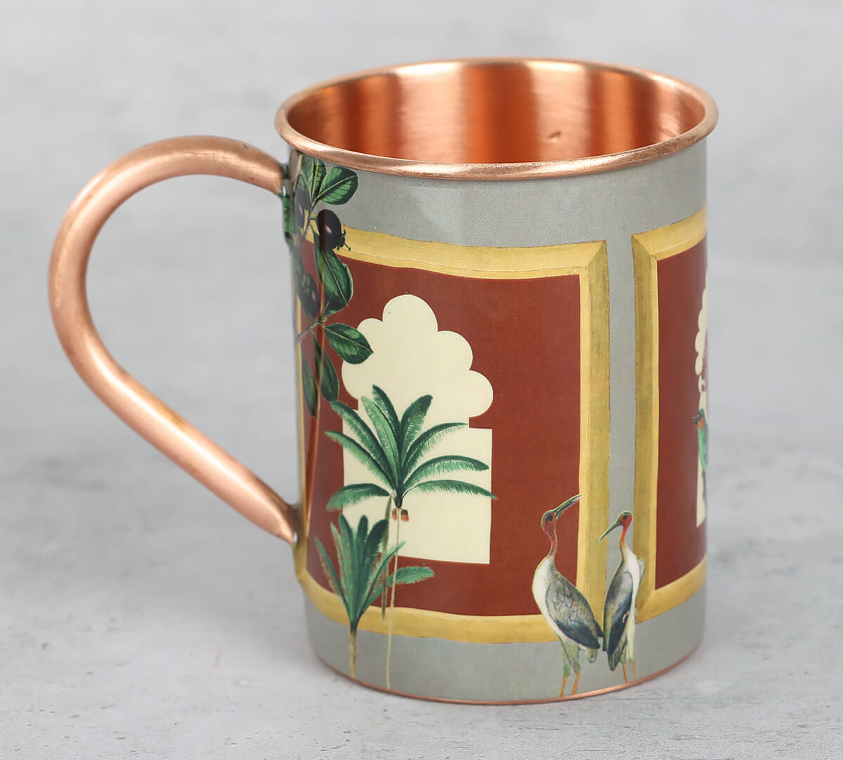 Fluttering Blooms Copper Mug