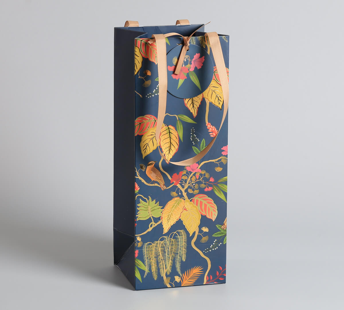 Fronds and Florets Bottle Bag Set of 5