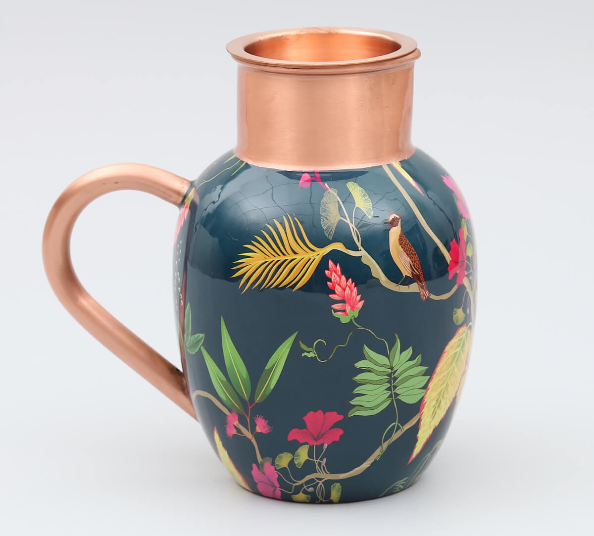 Fronds and Florets Copper Jug Set