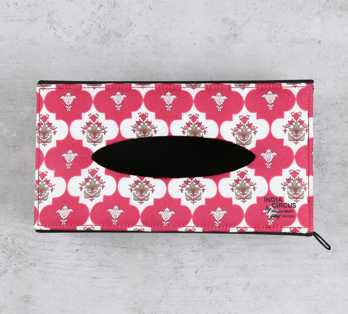 Fuchsia Lattice Treasures Tissue Box Holder