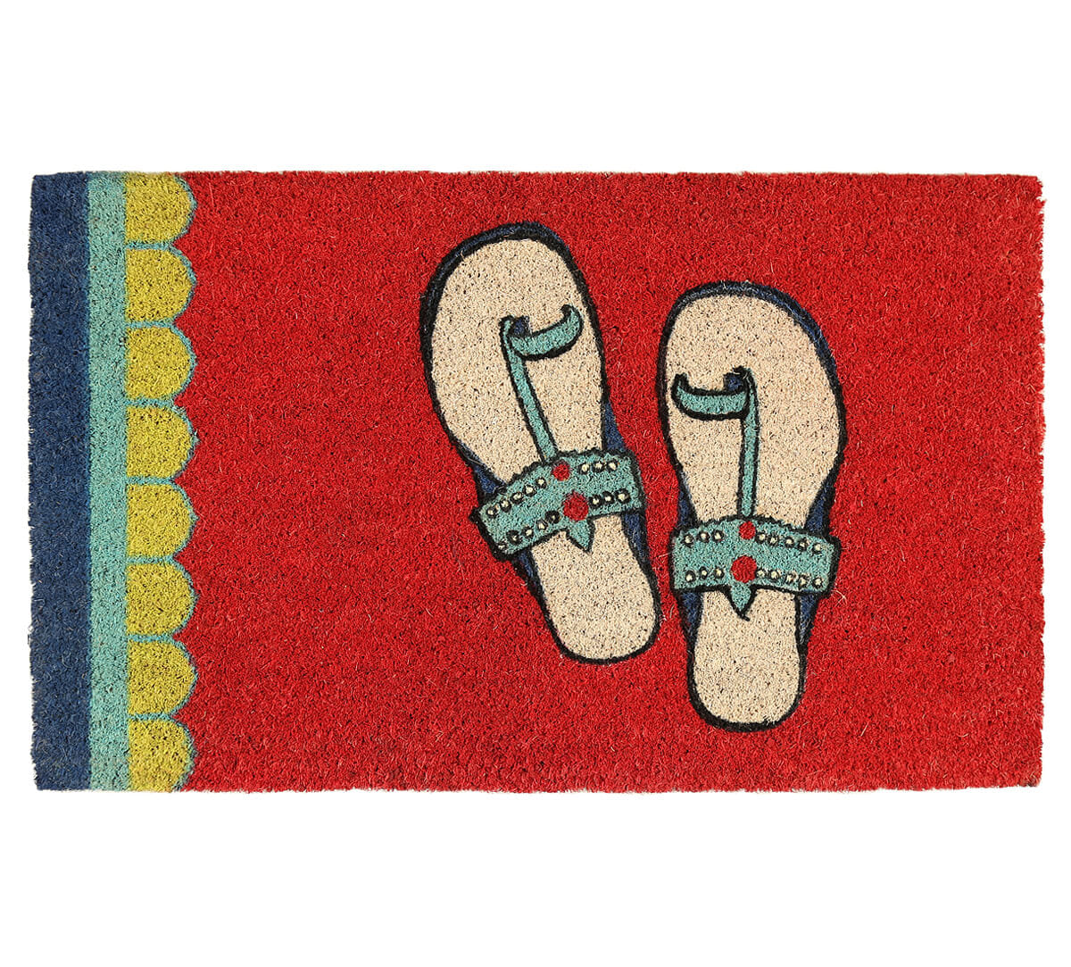 Funky Slippers Red Doormat