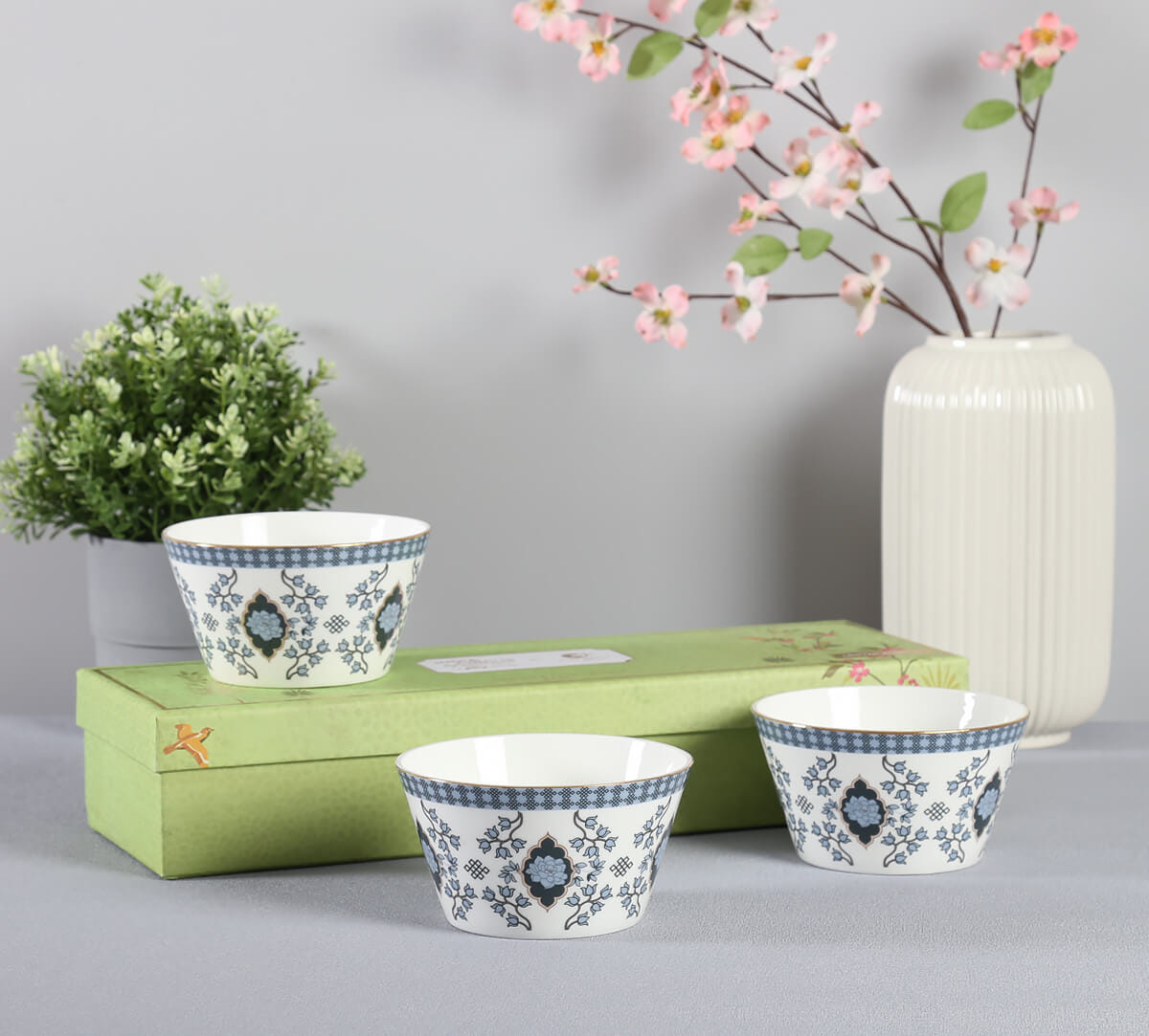 Gardenia Dreams Nikko Bowl Set of 3