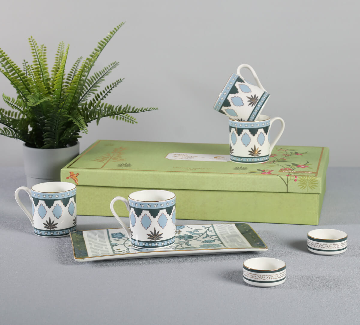 Gardenia Dreams Snack Platter & Coffee Mug Set
