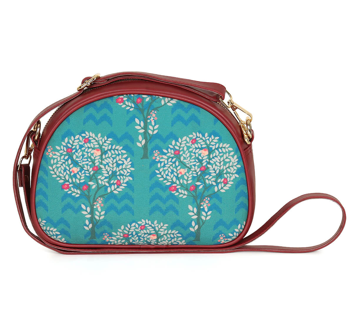 Green Flutter Tree Crossbody Bag