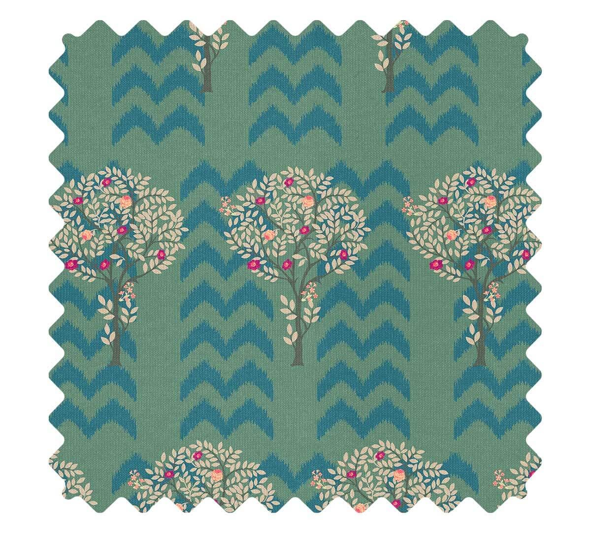 Green Flutter Tree Fabric