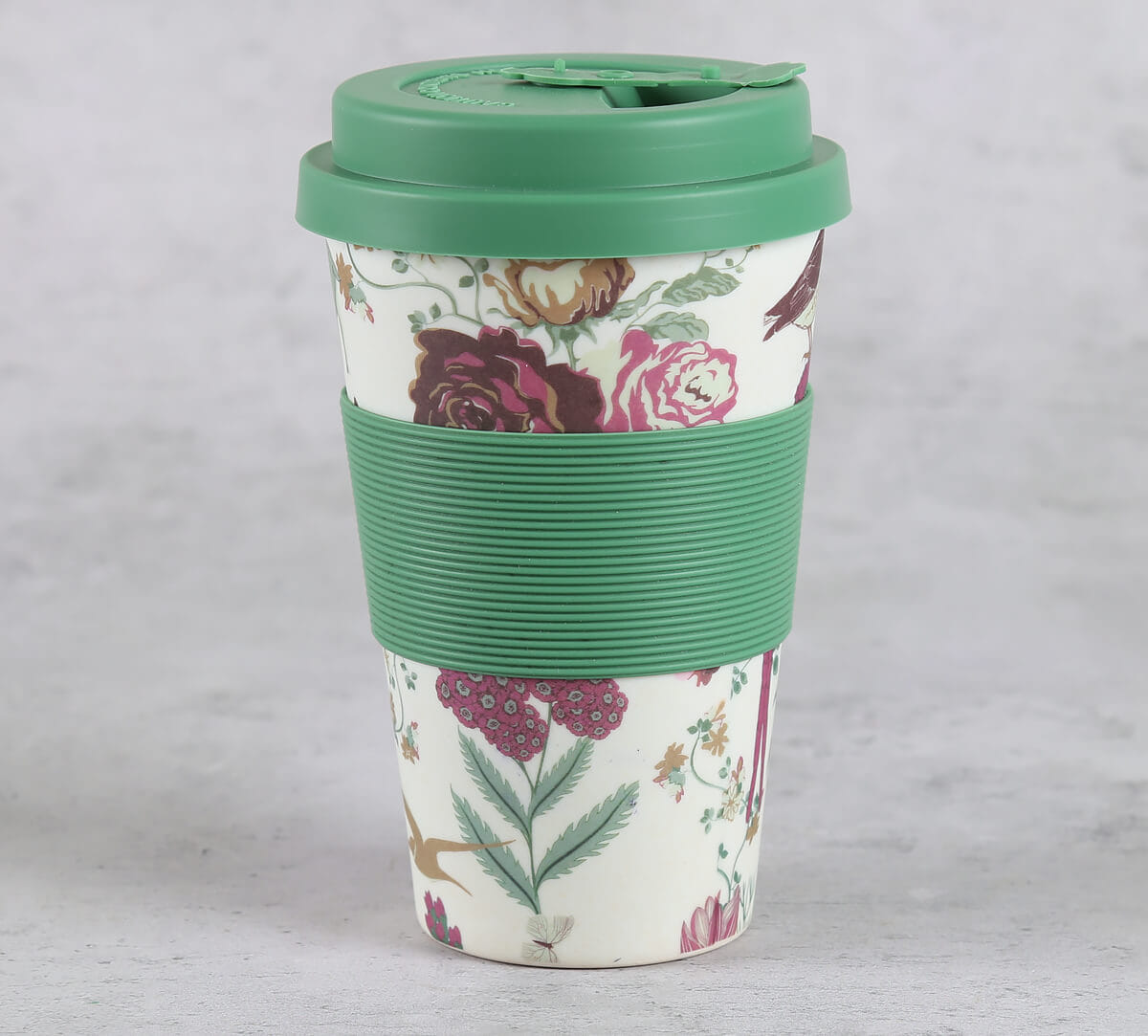 Grey Floral Galore Bamboo Frankie Cup