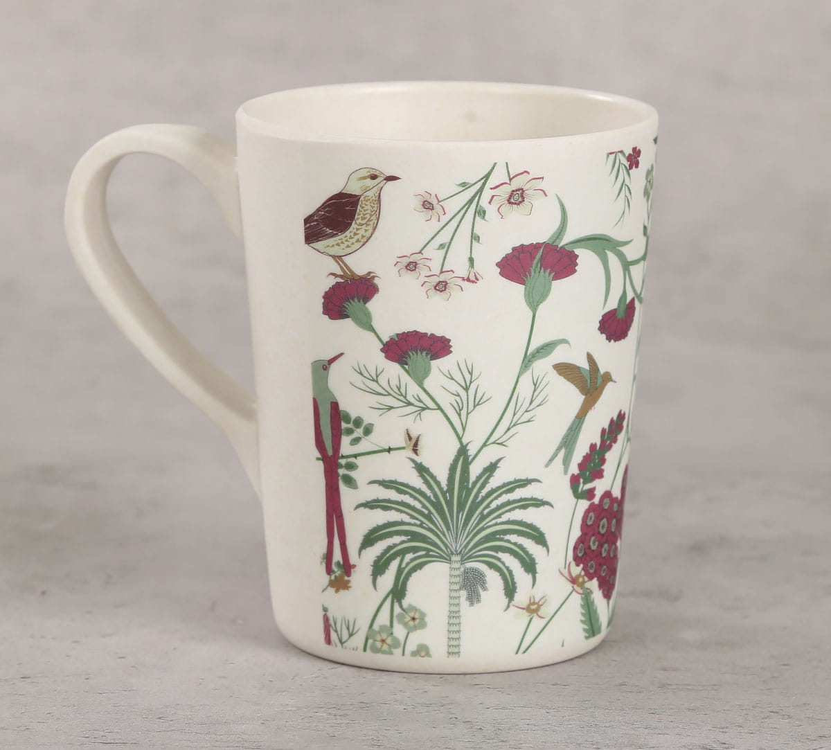 Grey Floral Galore Bamboo Mug