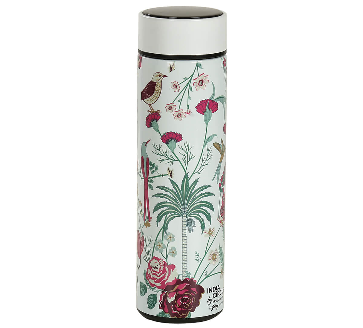 Grey Floral Galore Smart Water Bottle