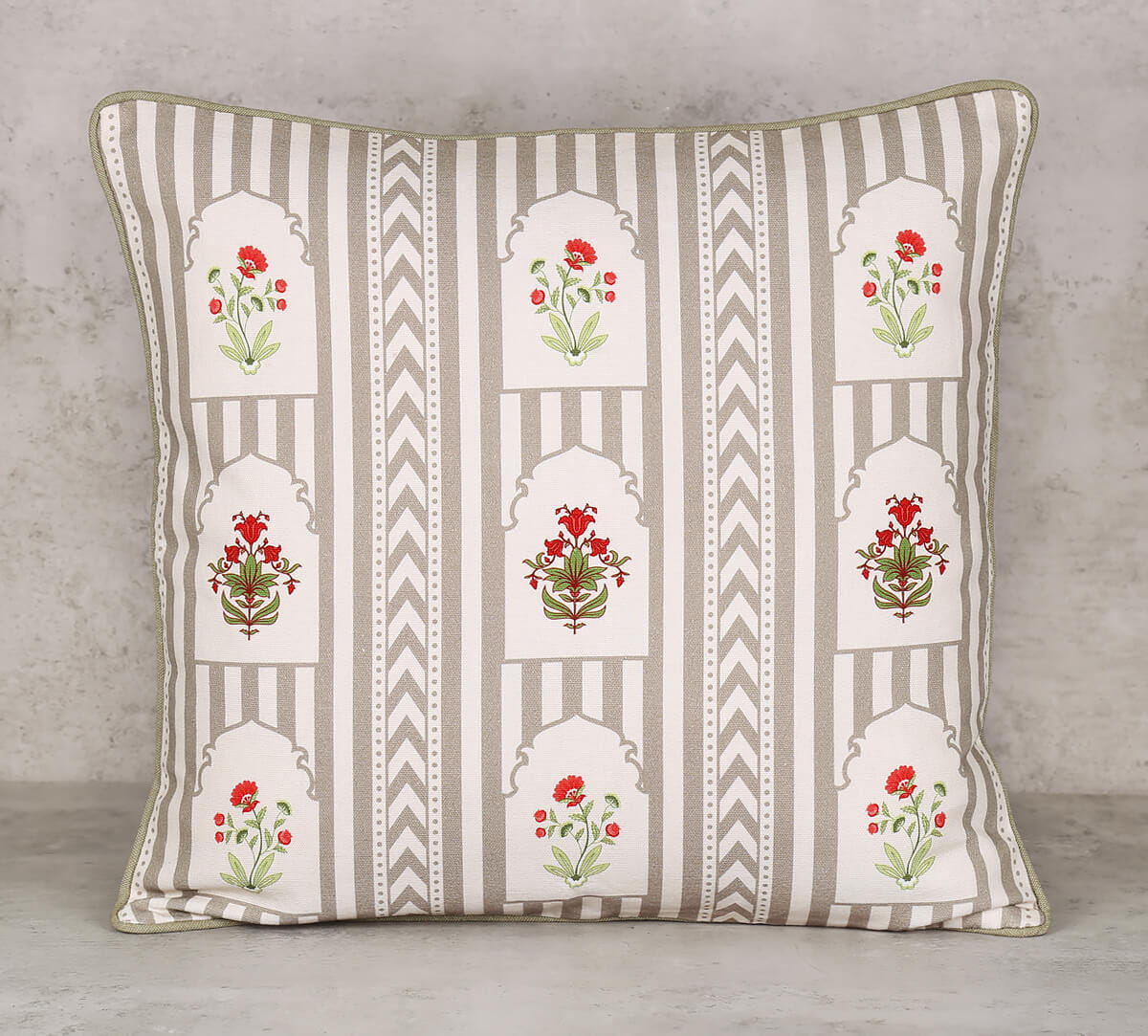 Grey Spell Cotton Duck Cushion Cover