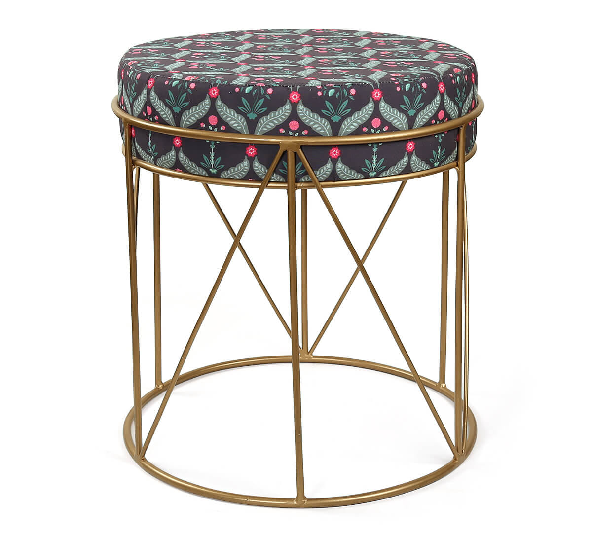 Iron Blooming Dahlia Iron Pouffe