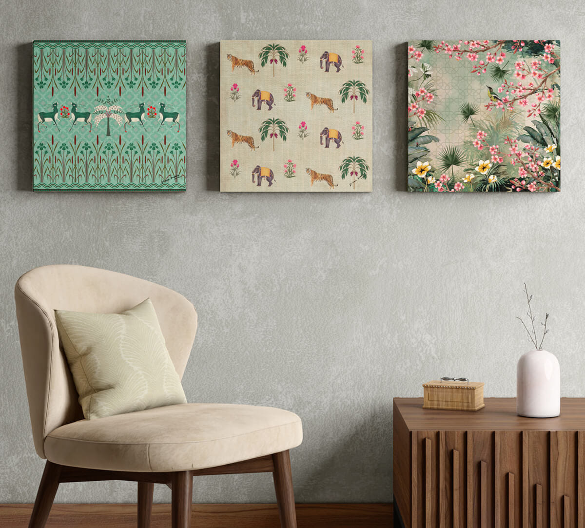 Island Idyll Canvas Wall Art Set of 3