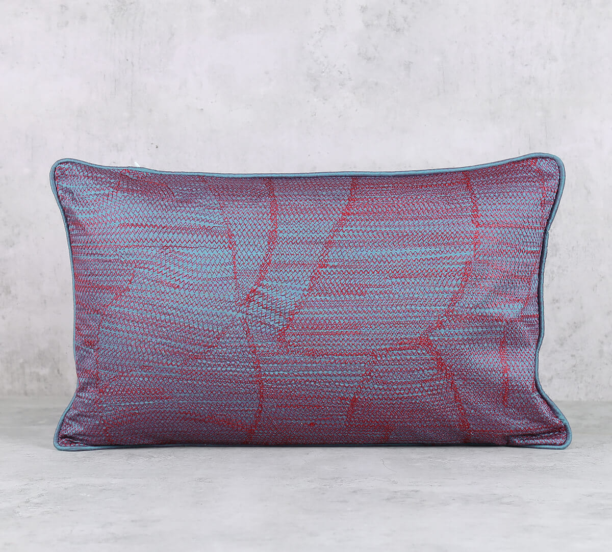 Jupiter Celeste Textured Embroidered Cushion Cover