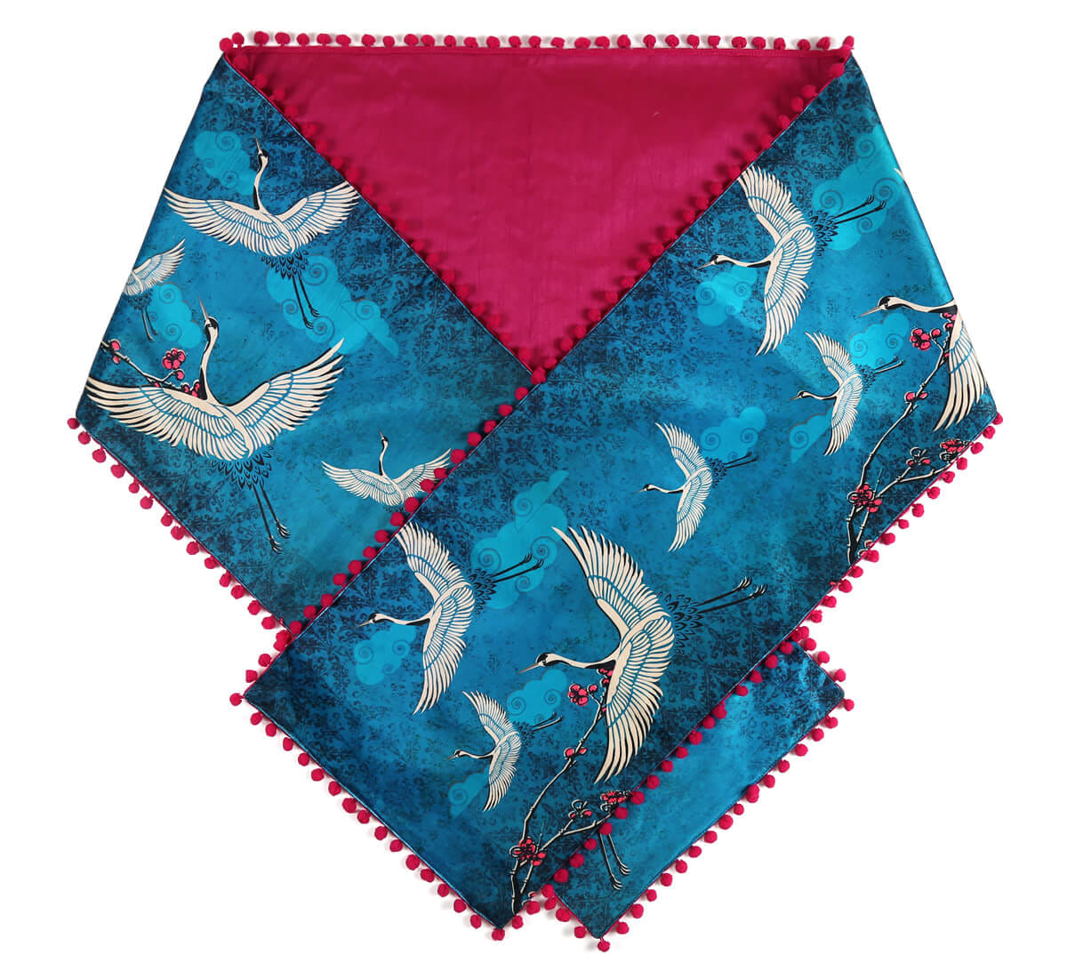 Legend of the Cranes Micro Velvet Bed and Table Runner