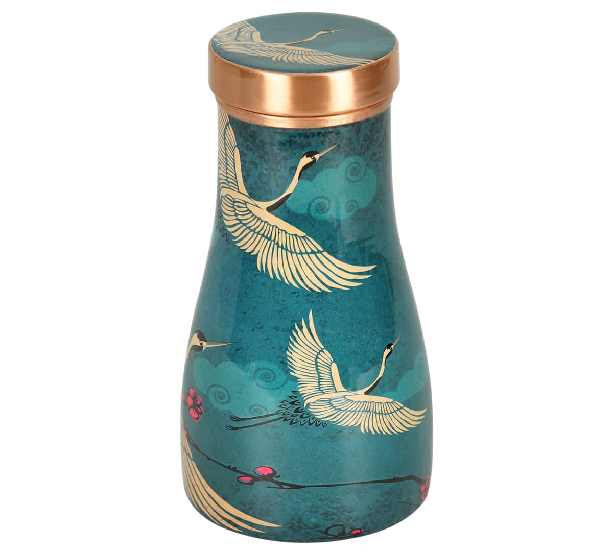 Legend of the Cranes Bedside Copper Jar