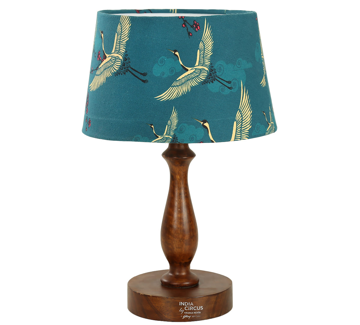 Legend of the Cranes Drum Table Lamp
