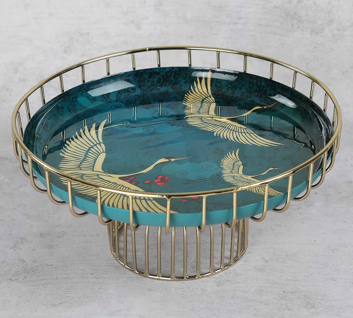 Legend of the Cranes Iron Cake Stand