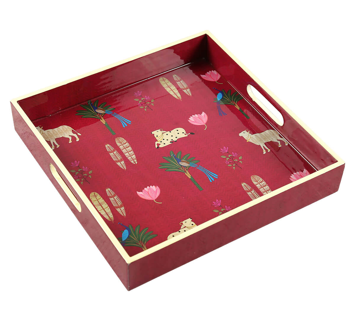 Magenta Biome Mystique MDF Square Tray